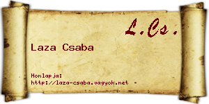 Laza Csaba névjegykártya
